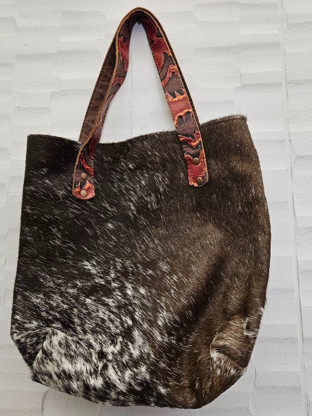 TTT Leathergoods brown cowhide shoulder bag